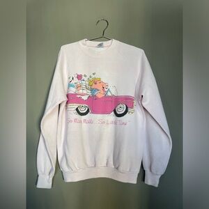 Vintage Cadillac piggie light pink sweatshirt